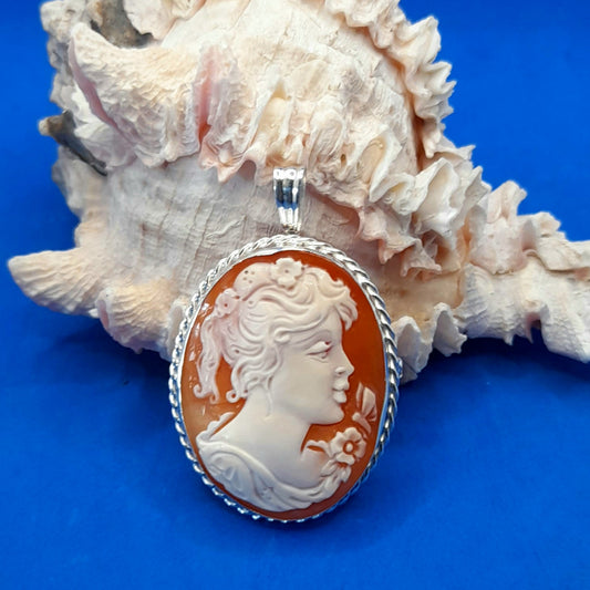 SPILLA CON IL VOLTO IN ARGENTO 925%